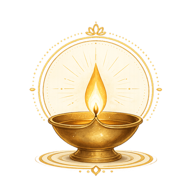 Diya lamp representing Hanuman Chalisa practice