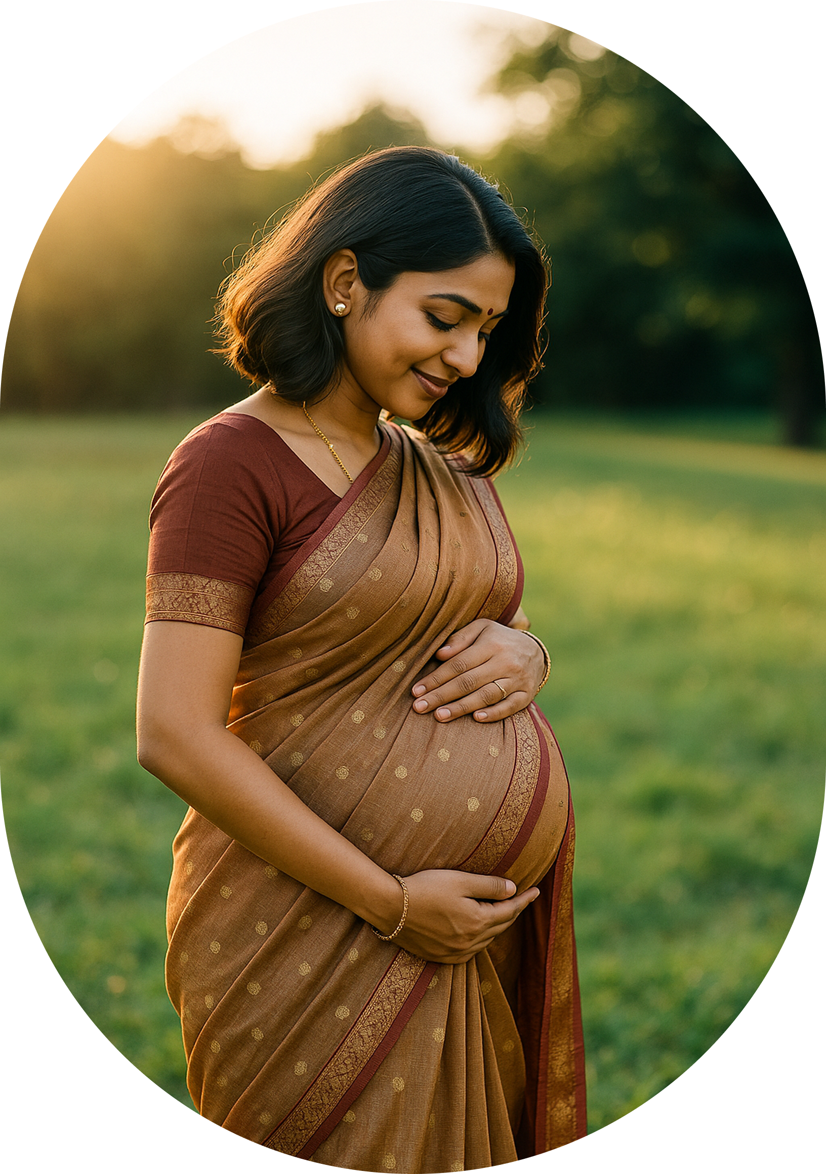 Pregnant woman outdoor